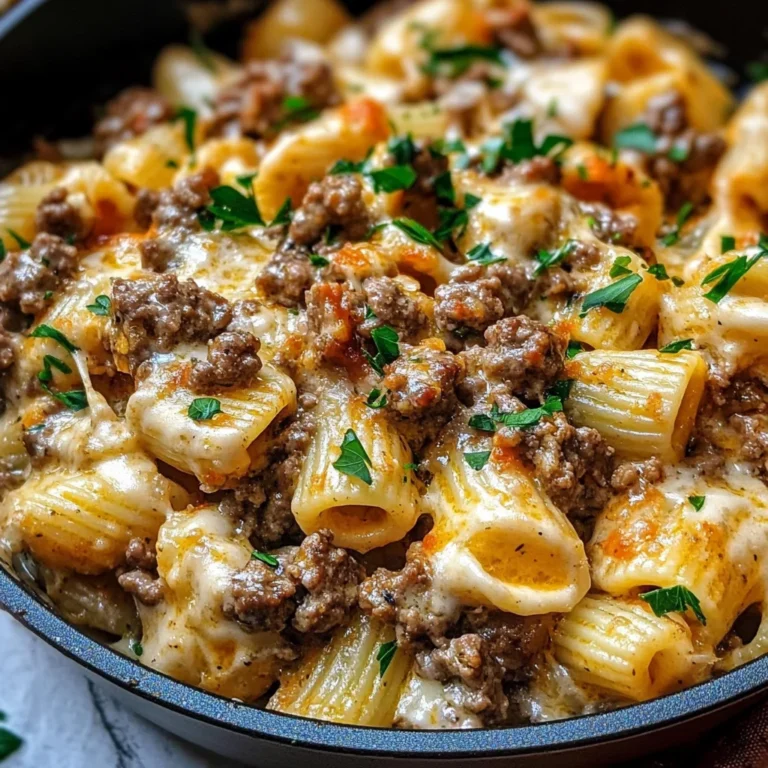 Decadent Beef and Pasta in Creamy Garlic Alfredo