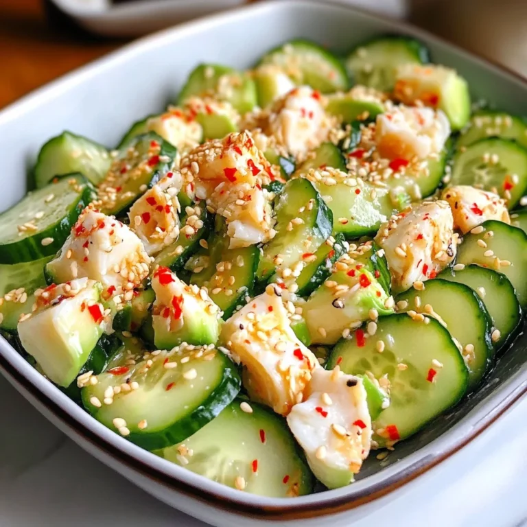 Easy California Roll Cucumber Salad