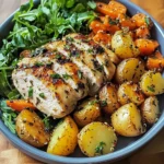 Herb Grilled Chicken with Roasted Potatoes, Carrots & Quinoa