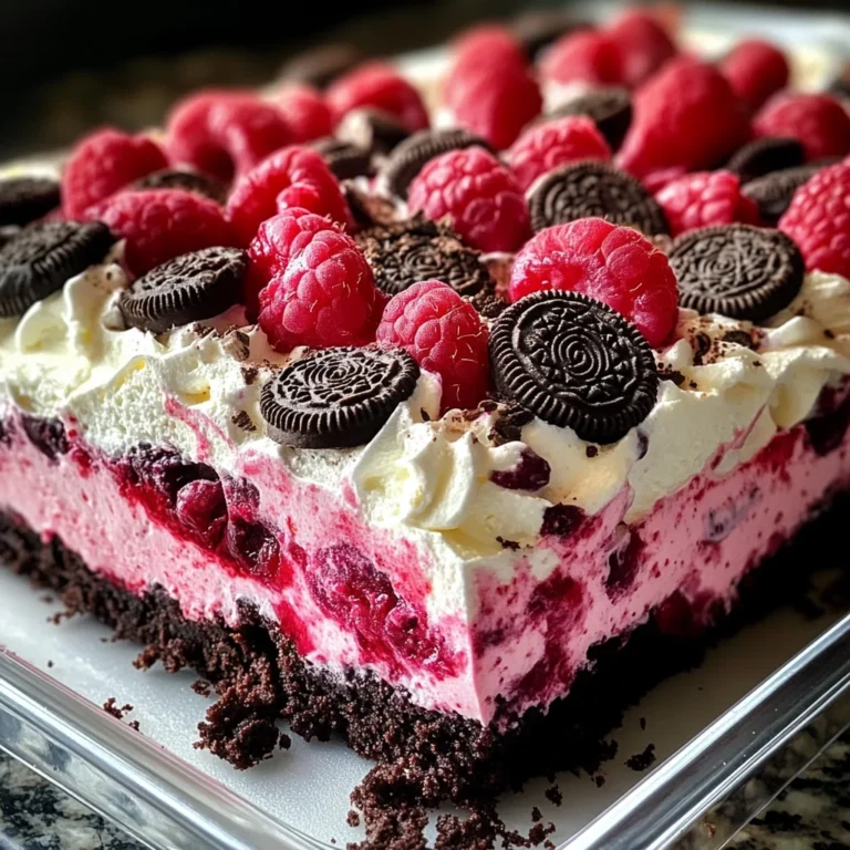 Raspberry Chocolate Lasagna Dessert