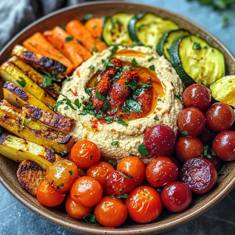 Roasted Veggie and Hummus Bowl