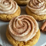 Soft Pumpkin Cookies with Cinnamon Frosting