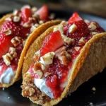 Strawberry Crunch Cheesecake Tacos