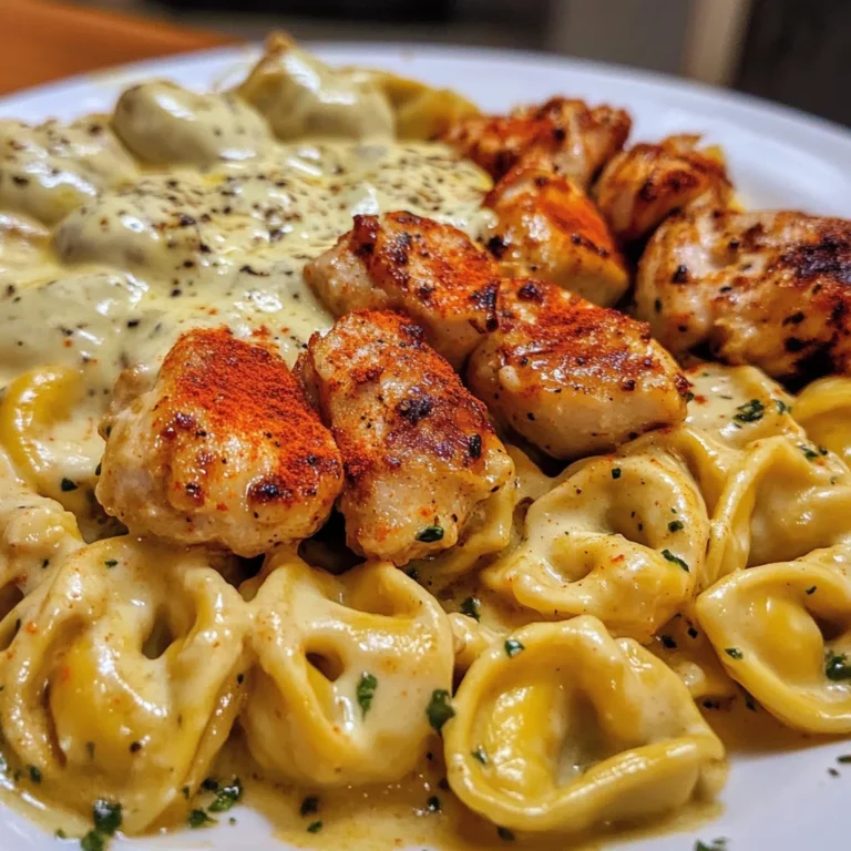 Velvety Cajun Chicken Tortellini with Three-Cheese Sauce