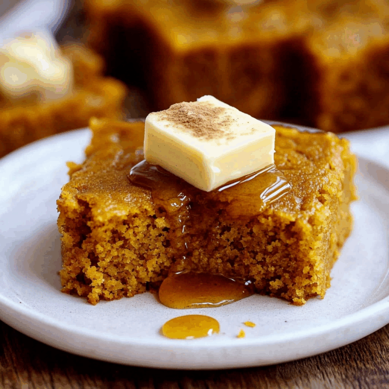 Pumpkin Cornbread with Cinnamon Honey Butter