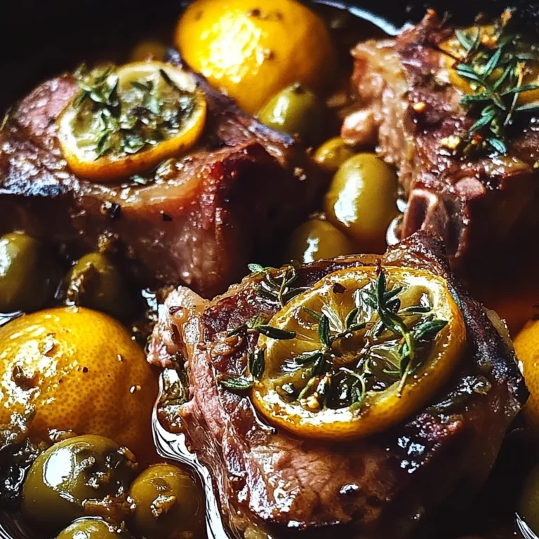 Braised Lamb Neck with Lemon, Olives & Warm Spices