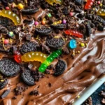 Chocolate Sheet Cake with Pudding & Frosting