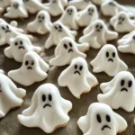 Ghost-Shaped Meringue Cookies