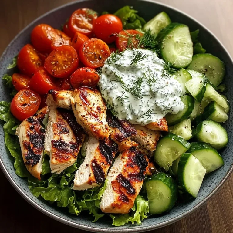 Greek Chicken Power Bowl with Tzatziki Sauce