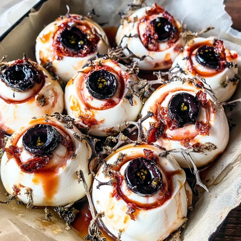 Halloween Antipasto Eyeballs Appetizer