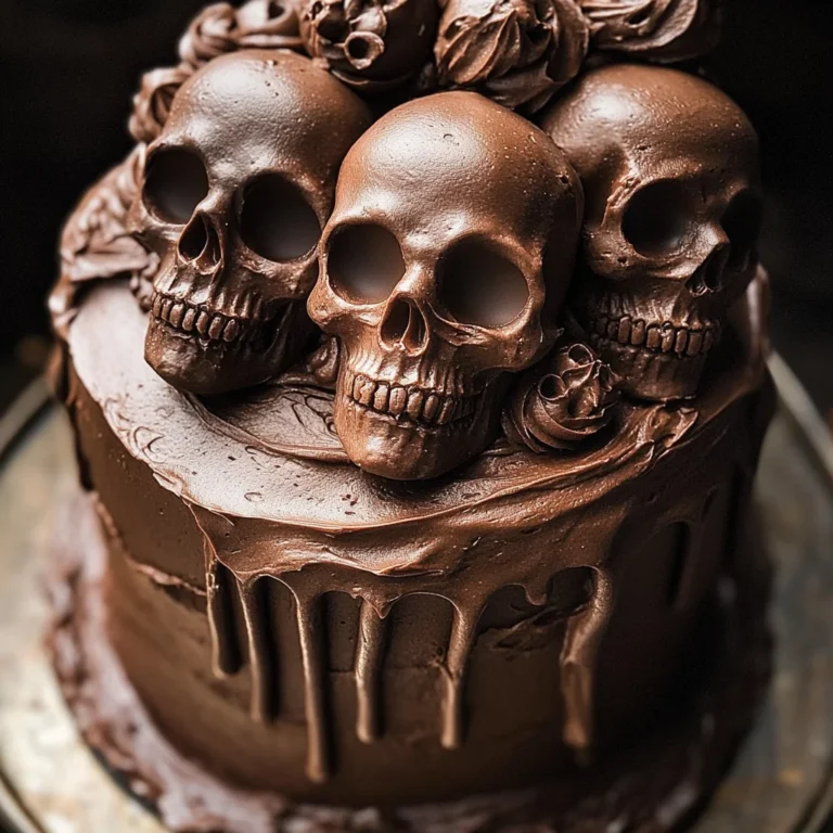 High Altitude Ginger Chocolate Skull Cake for Halloween