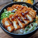 Japanese Katsu Bowls with Tonkatsu Sauce