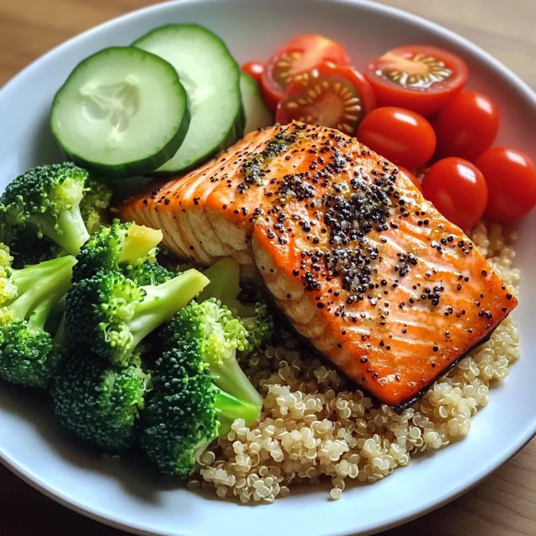 Lemon-Pepper Salmon Quinoa Plate
