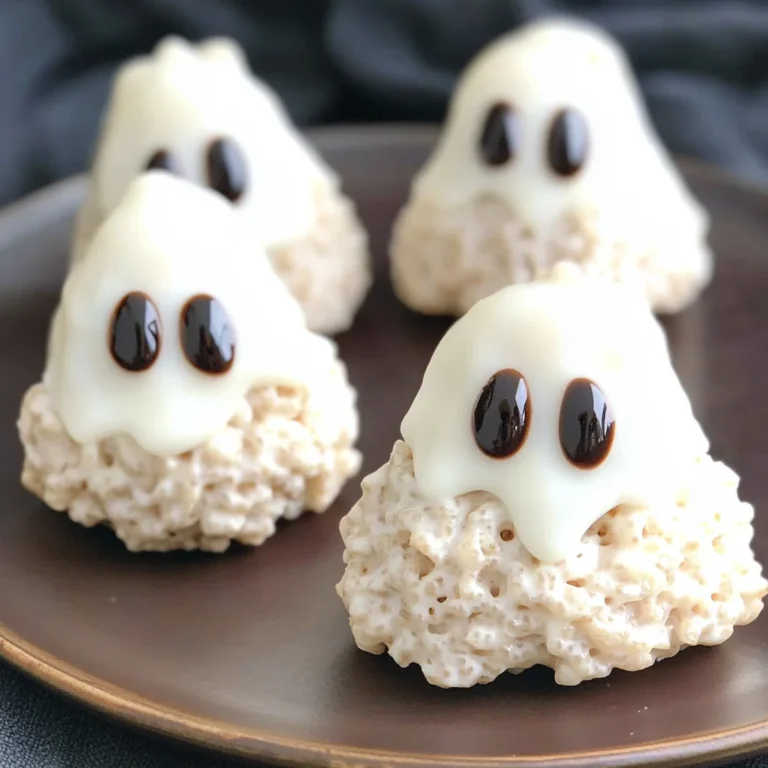 Rice Krispie Treat Ghosts