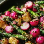 Roasted Asparagus and Radishes with Mustard Vinaigrette