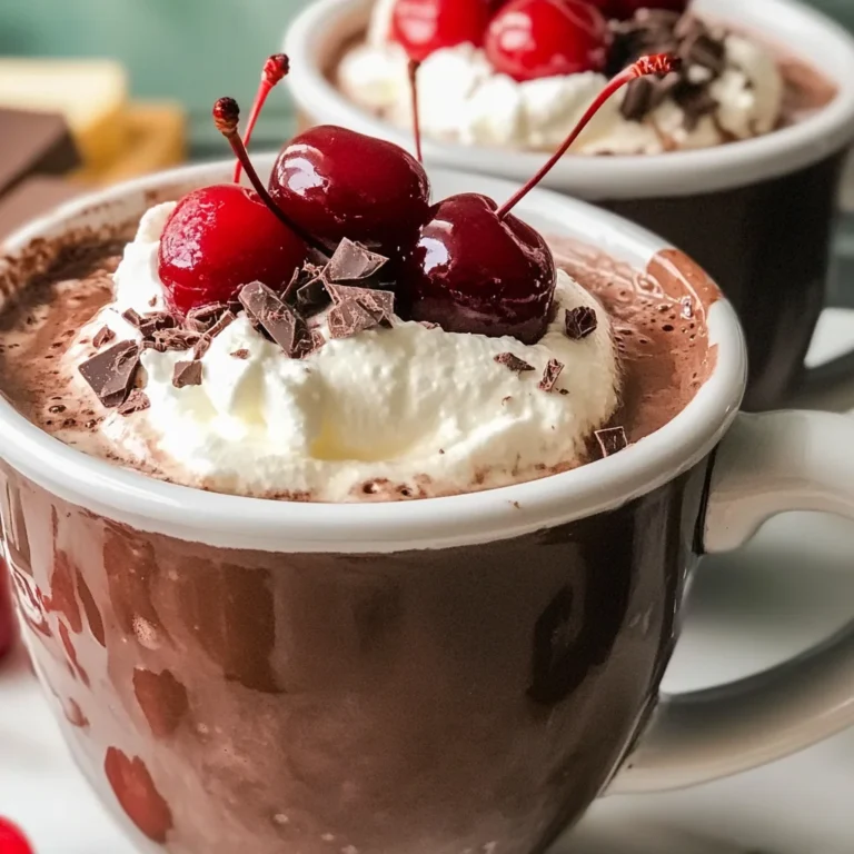 Slow Cooker Chocolate Covered Cherry Hot Chocolate