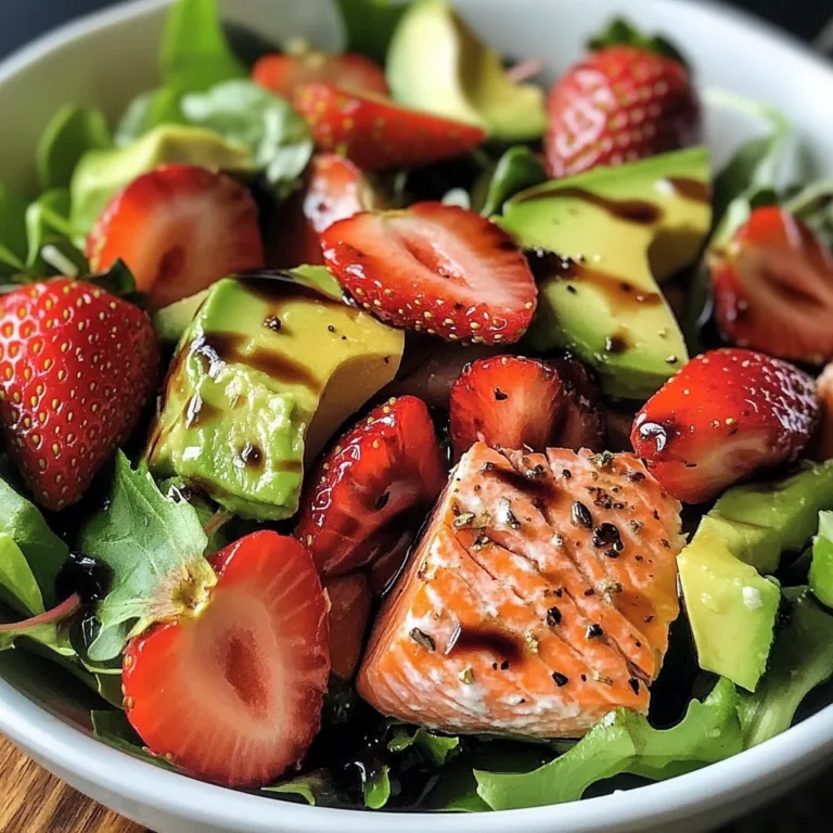 Strawberry Avocado Salmon Salad
