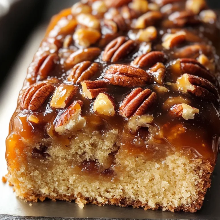 Upside-Down Caramel Pecan Cake