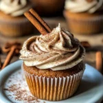 Vanilla Chai Pumpkin Latte Cupcakes with Cinnamon Brown Sugar Frosting