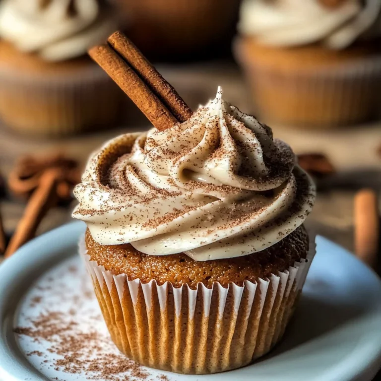 Vanilla Chai Pumpkin Latte Cupcakes with Cinnamon Brown Sugar Frosting