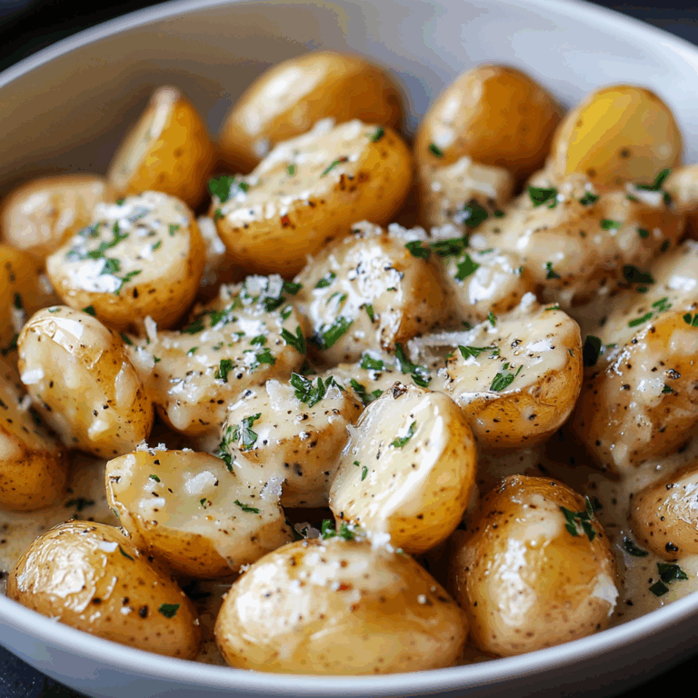 Creamy Garlic Baby Potatoes