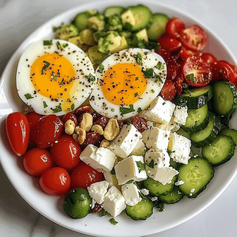 Turkish-Style Protein Plate with Eggs, Feta & Veggies