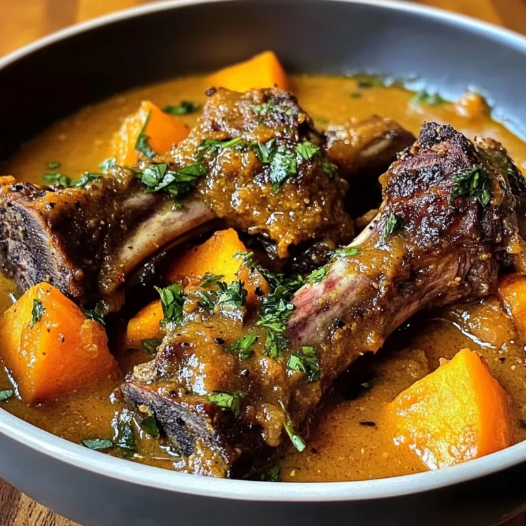 Coconut Cream Lamb Shanks with Sweet Potatoes & Coriander