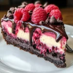 Dark Chocolate Raspberry Cheesecake