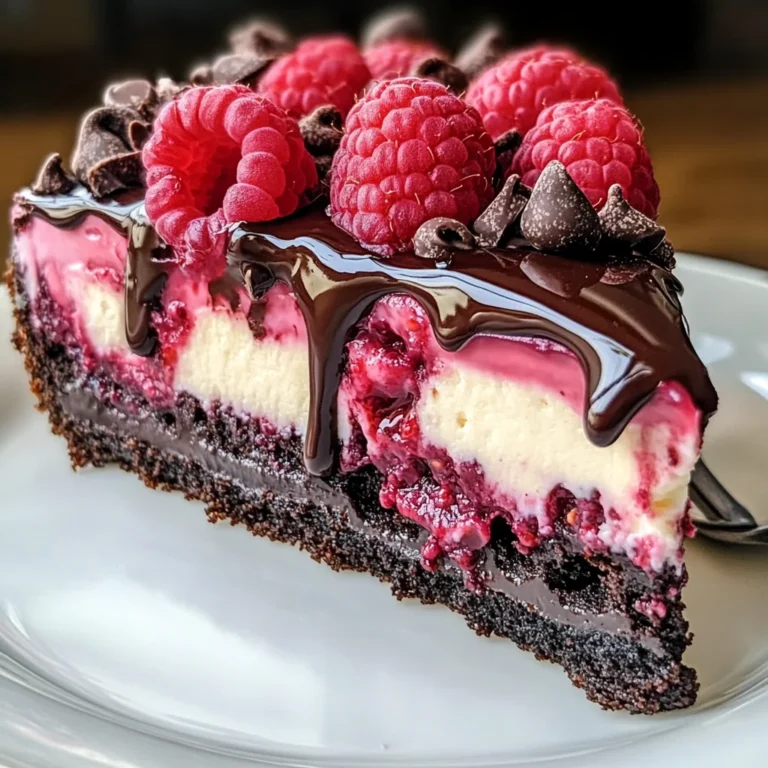 Dark Chocolate Raspberry Cheesecake