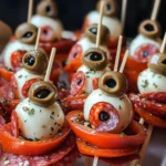 Skewered Salami Eyeballs