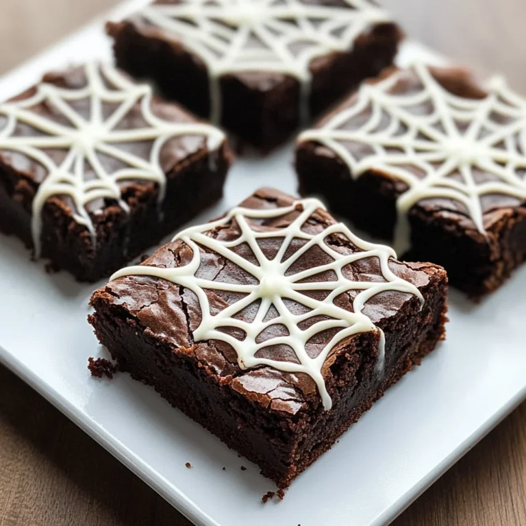 Spider Web Brownies