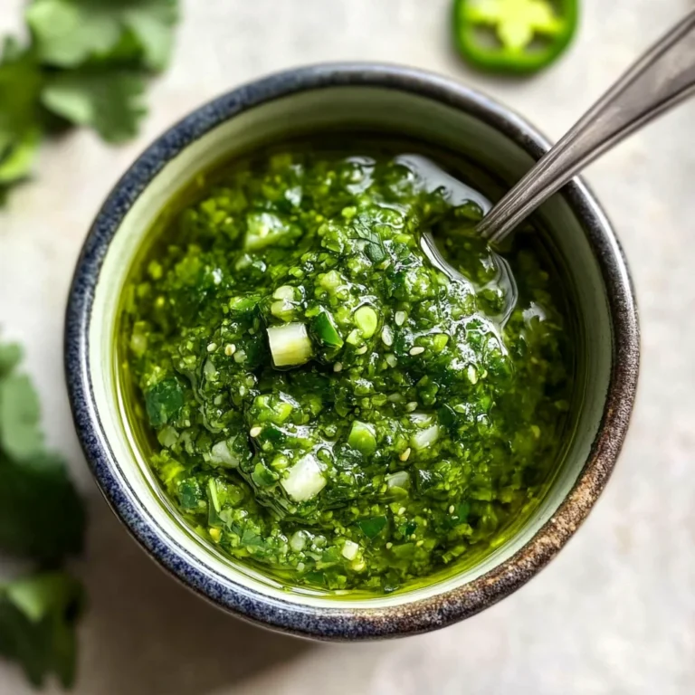 Zhoug (Spicy Cilantro Sauce)