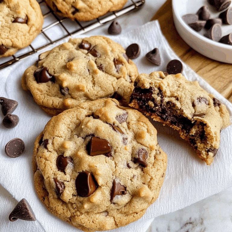 Ultra Thick Bakery Style Chocolate Chip Cookies – Crispy Edges, Gooey Centers, and Loaded with Chocolate!